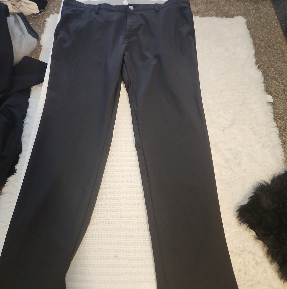 adidas Men's Black Tailored Dress Pants 36x32